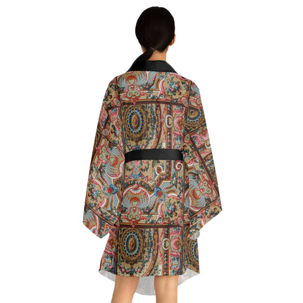 L'Ornement Polychrome by Albert Racine Long Sleeve Kimono Robe (AOP)