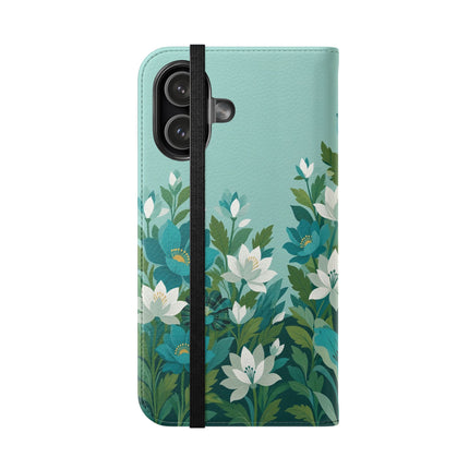 🐉🌿 The Dragon Keeper Flip Case – Art Deco Floral Fantasy