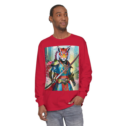 Cyberpunk Samurai Lion Long Sleeve T-Shirt