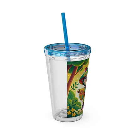 Firefly Dance on Wheels Sunsplash Tumbler with Straw, 16oz