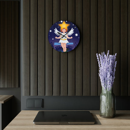 Celestial Magic Acrylic Wall Clock, Round and Square