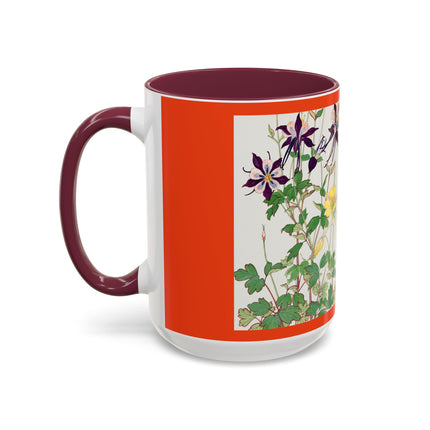 Aquilegia Flowers by Tanigami Kônan Colorful Mugs (11oz, 15oz)