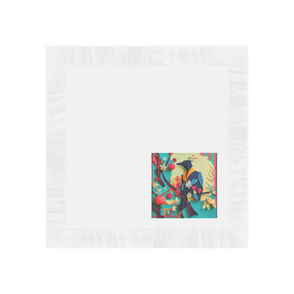 Curious Crow White Coined Napkins