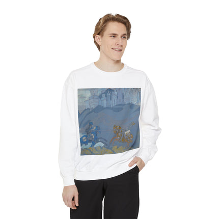 The Duel by Nicholas Roerich Unisex Garment-Dyed Sweatshirt