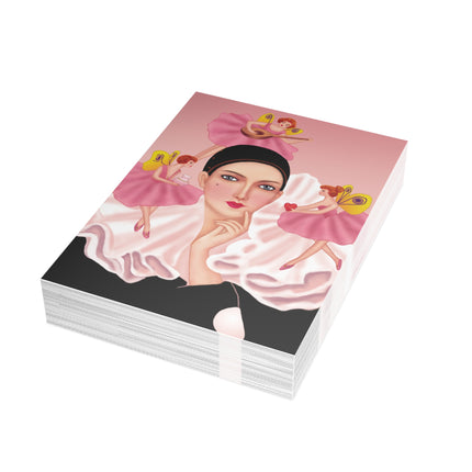 Pierrot & Fairies Dressed in Pink by Sofia Chiostri Postcard Bundles (envelopes included)
