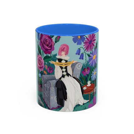 The Lady Of The Garden Tea Colorful Mugs – Art Deco Floral Elegance