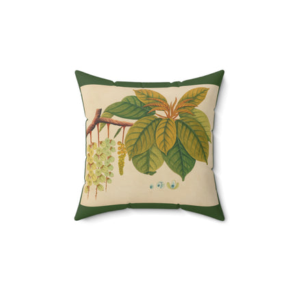 Album of watercolors of Asian fruits and flowers Pl.03 by Anonymous Spun Polyester Square Pillow