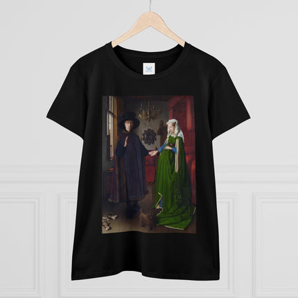 Arnolfini Portrait by Jan Van Eyck Women's Midweight Cotton Tee