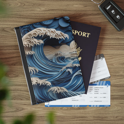 Dramatic Ocean with Crashing Waves Passport Cover