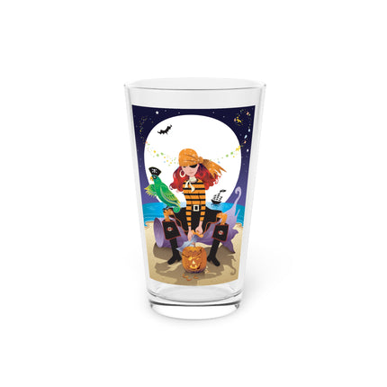 Moonlit Pirate Halloween Glass, 16oz