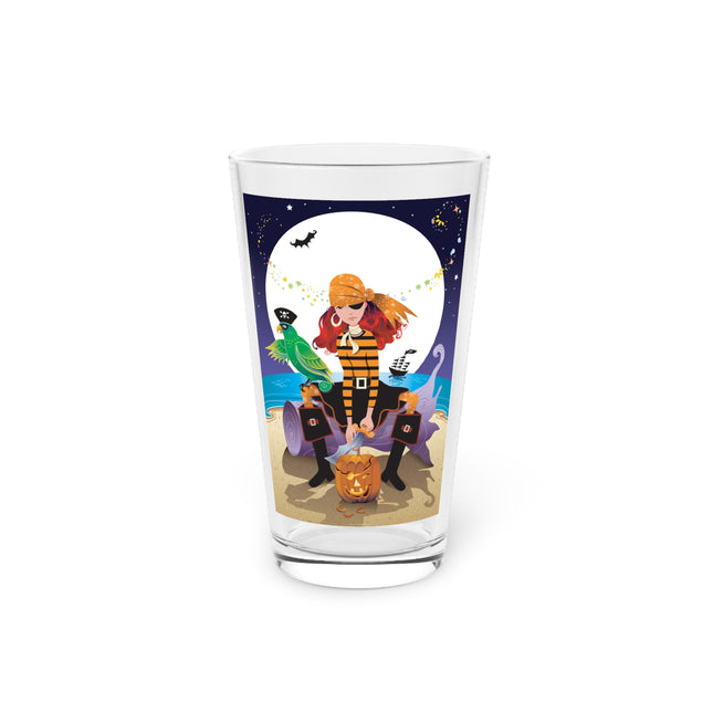 Moonlit Pirate Halloween Glass, 16oz