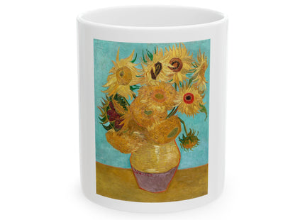 Vase with Twelve Sunflowers by Vincent van Gogh Ceramic Mug (11oz, 15oz)