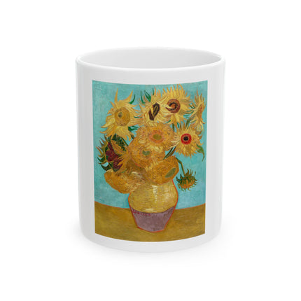 Vase with Twelve Sunflowers by Vincent van Gogh Ceramic Mug (11oz, 15oz)