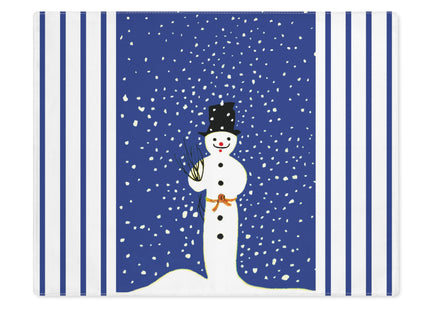 Snowman in Falling Snow Placemat, 1pc
