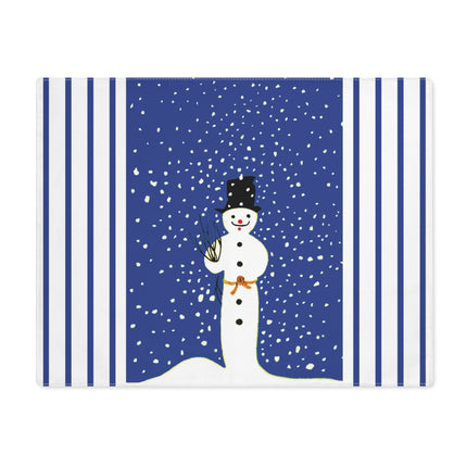 Snowman in Falling Snow Placemat, 1pc