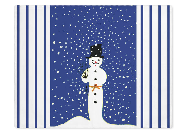 Snowman in Falling Snow Placemat, 1pc