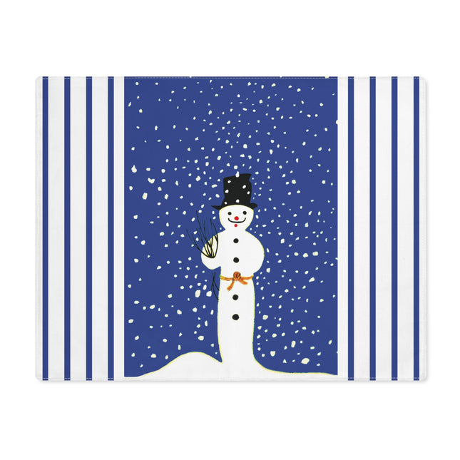 Snowman in Falling Snow Placemat, 1pc