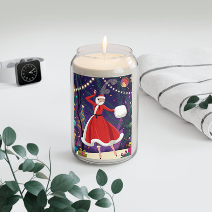 🎄❄️ The Christmas Snowball Dance Scented Soy Candle – Whimsical Holiday Fashion Fantasy