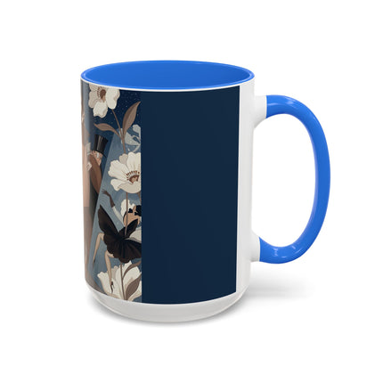 🌸✨ The Midnight Magnolia Masquerade Colorful Mug – Art Deco Nocturne