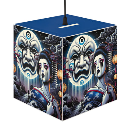 Geisha’s Black Ink Tears Light Cube Lamp