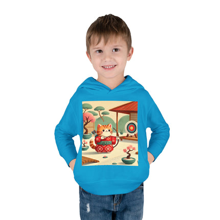 Archer Kitten in the Zen Garden Toddler Pullover Fleece Hoodie