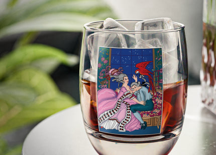 The Jealous Parrot by George Barbier Whiskey Glass