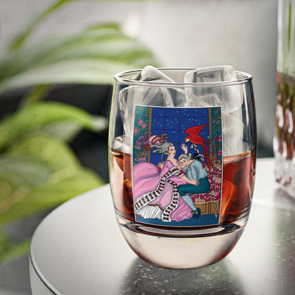 The Jealous Parrot by George Barbier Whiskey Glass