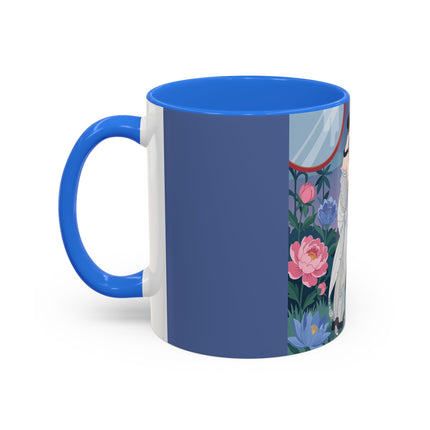 Whispers to the Golden Songbird Colorful Mugs – Art Deco Garden Elegance