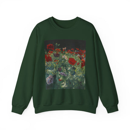 Poppies (A Study of Poppies for Carnation, Lily, Lily, Rose) by John Singer Sargent Heavy Blend™ Crewneck Sweatshirt