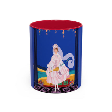 The Moonlit Promenade Colorful Mug (11oz, 15oz) – Blush Elegance, Coastal Romance & Art Deco Style