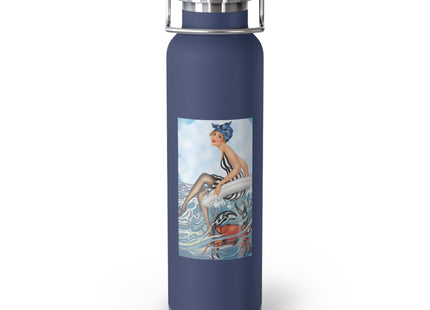 Playful Waves and Fashion Follies Copper Vacuum Insulated Bottle, 22oz