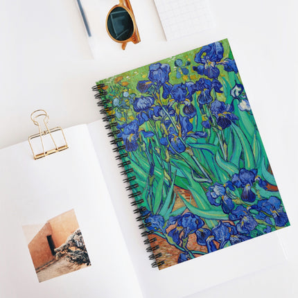 Irises by Vincent Van Gogh Spiral Notebook - Ruled Line