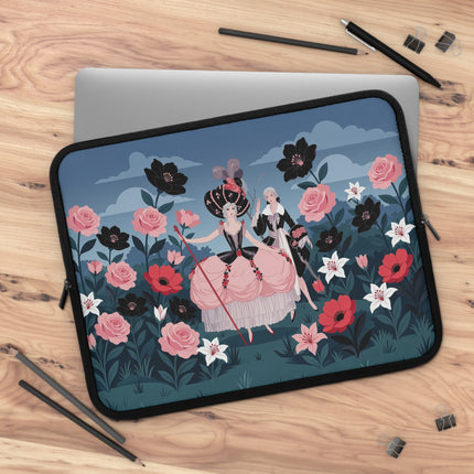 🌹🎭 The Ladies Of The Midnight Rose Garden Laptop Sleeve – Art Deco Floral Masquerade