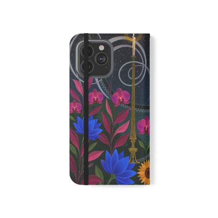 🌙🕯️ The Lady Of The Midnight Garden Flip Case – Art Deco Nocturne