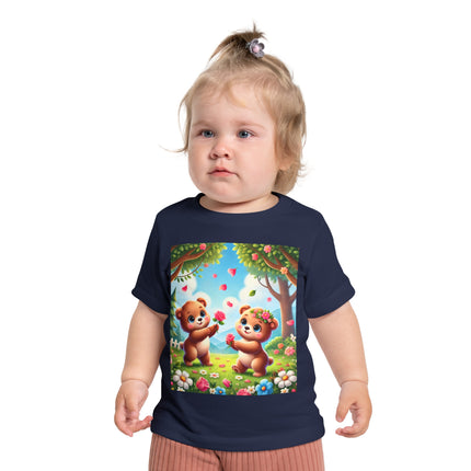 Petals and Paws Baby T-Shirt – Sweet Friendship & Garden Dreams