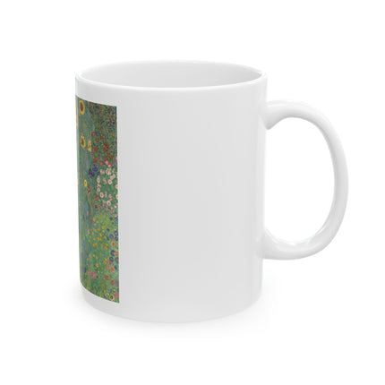 Farm Garden with Sunflowers by Gustav Klimt Ceramic Mug (11oz, 15oz)