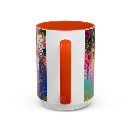 Golden Wisteria Elegance Colorful Mugs (11oz, 15oz)