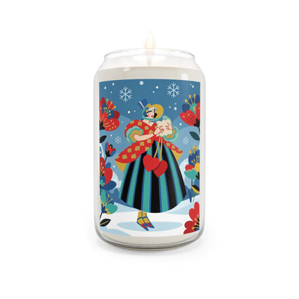 ❤️❄️ The Winter Heart Messenger Scented Soy Candle – Art Deco Snow Garden Fantasy