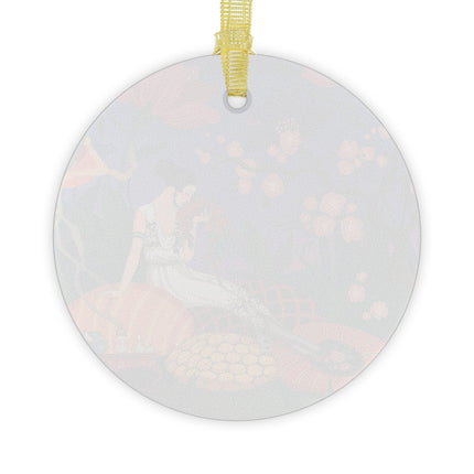 🌸✨ The Garden Of Quiet Reverie Glass Ornament – Art Deco Botanical Serenity
