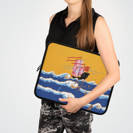 Golden Seas and Whimsical Dreams Laptop Sleeve