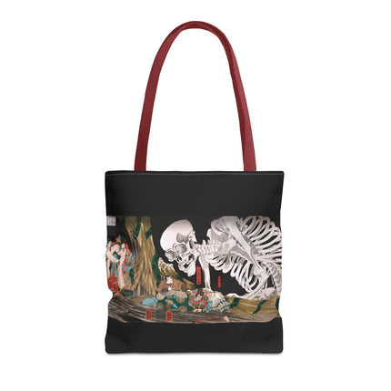 Mitsukuni Defying the Skeleton Spectre by Utagawa Kuniyoshi Tote Bag (AOP)
