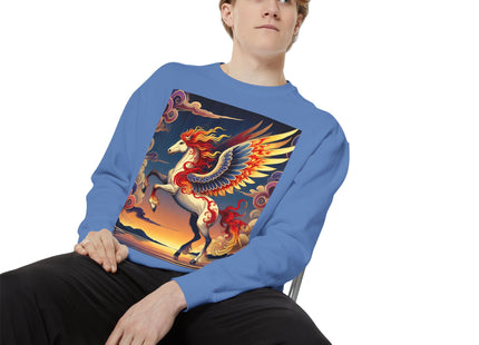 Flame-Winged Horse at Sunset Sweatshirt