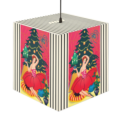Art Deco Christmas Enchantment Light Cube Lamp