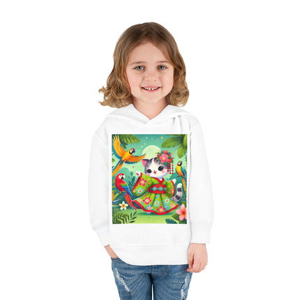 Parrot Dance of the Geisha Kitten Toddler Pullover Fleece Hoodie