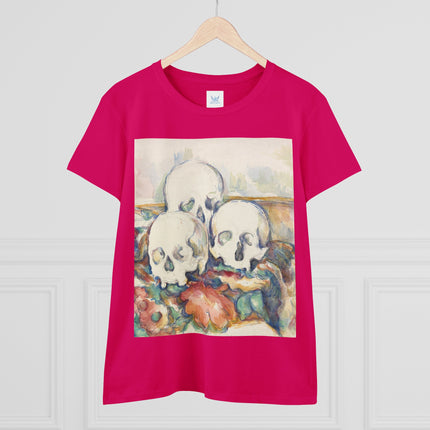 The Three Skulls by Paul Cézanne Women's Midweight Cotton Tee