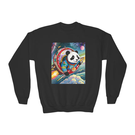 Panda-naut Youth Crewneck Sweatshirt – Cosmic Adventure & Playful Exploration