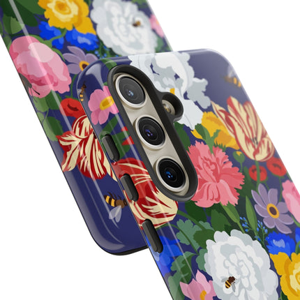 Midnight Floral Bouquet Phone Case – Vibrant Blooms & Enchanted Garden