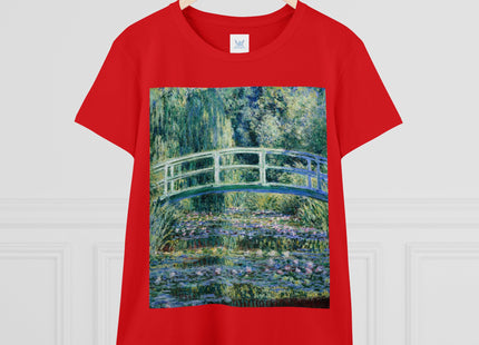 Water Lilies and Japanese Bridge by Claude Monet Women's Midweight Cotton Tee