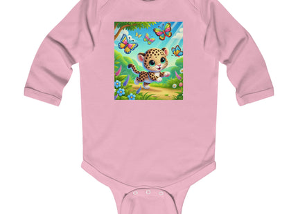 Butterfly Chase Leopard Cub Infant Long Sleeve Bodysuit