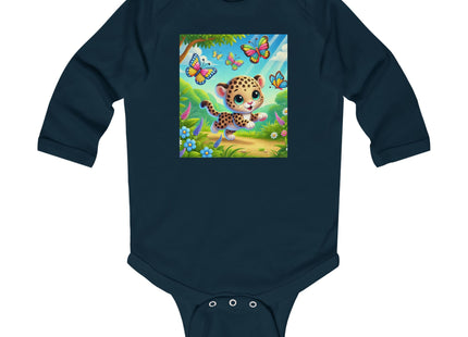 Butterfly Chase Leopard Cub Infant Long Sleeve Bodysuit